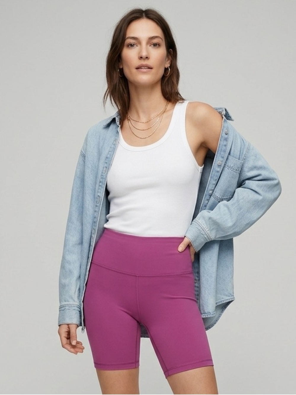 Aritzia TnAction Atmosphere Hi-Rise Shorts - Magenta Pink - Size M